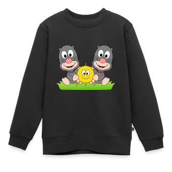 MAULWÜRFE - SOMMER - SONNE - SONNENSCHEIN - LIEBE - Kinder Premium Organic Sweatshirt - Schwarz - Vorne - AI Model Kid Female (0cm)