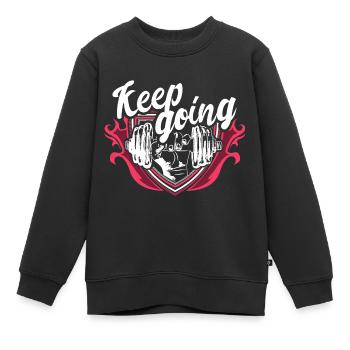 Musculation Renforcement musculaire - Sweat Premium enfant bio - noir - Devant - AI Model Kid Female (0cm)