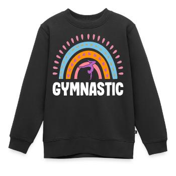 Gymnastik Turnerin Gymnast Gymnastics Mädchen - Kinder Premium Organic Sweatshirt - Schwarz - Vorne - AI Model Kid Female (0cm)