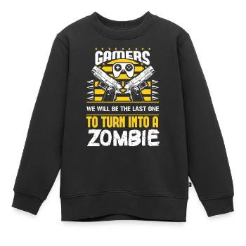 Zombie Apokalypse Gamer Halloween Geschenkidee - Kinder Premium Organic Sweatshirt - Schwarz - Vorne - AI Model Kid Female (0cm)