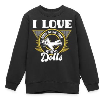 Voodoo Bondieu Fluch - Kinder Premium Organic Sweatshirt - Schwarz - Vorne - AI Model Kid Female (0cm)