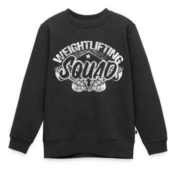 Musculation Renforcement Musculaire Séance d’entraînement Idée cadeau - Sweat Premium enfant bio - noir - Devant - AI Model Kid Female (0cm)