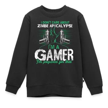 Zombie Apokalypse Virus Lustig - Kinder Premium Organic Sweatshirt - Schwarz - Vorne - AI Model Kid Female (0cm)