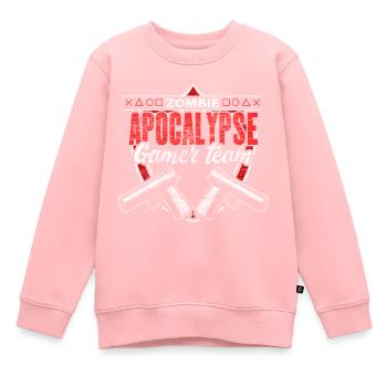 Zombie Apocalypse Idée cadeau de survie - Sweat Premium enfant bio - rose - Devant - AI Model Kid Female (0cm)
