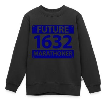 Futur marathonien Coureur Course Bébé Garçon Fille - Sweat Premium enfant bio - noir - Devant - AI Model Kid Female (0cm)