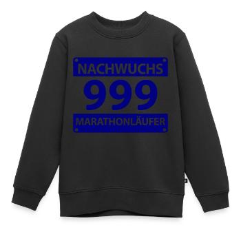 Nachwuchs Marathonläufer Läufer Laufen Baby Jungen - Kinder Premium Organic Sweatshirt - Schwarz - Vorne - AI Model Kid Female (0cm)