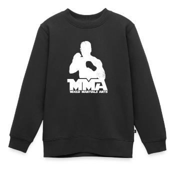 Combattant de MMA logo - Sweat Premium enfant bio - noir - Devant - AI Model Kid Female (0cm)