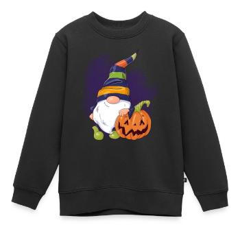 Halloween-Wichtel - Kinder Premium Organic Sweatshirt - Schwarz - Vorne - AI Model Kid Female (0cm)