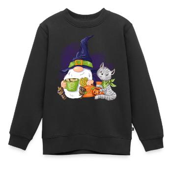 Halloween Elves - Kids Premium Organic Sweatshirt - black - Front - AI Model Kid Female (0cm)
