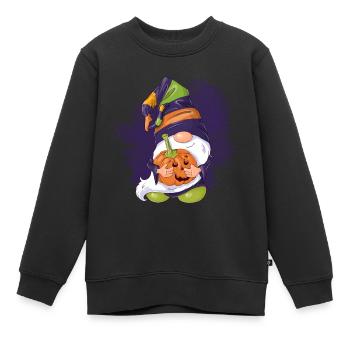 Halloween-Wichtel - Kinder Premium Organic Sweatshirt - Schwarz - Vorne - AI Model Kid Female (0cm)