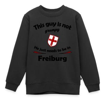 Ich muss nach Freiburg - Kinder Premium Organic Sweatshirt - Schwarz - Vorne - AI Model Kid Female (0cm)