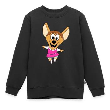 HYÄNE - TANZEN - TÄNZERIN - BALLETT - BALLERINA - Kinder Premium Organic Sweatshirt - Schwarz - Vorne - AI Model Kid Female (0cm)