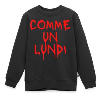 COMME UN LUNDI SANGLANT - Sweat Premium enfant bio - noir - Devant - AI Model Kid Female (0cm)