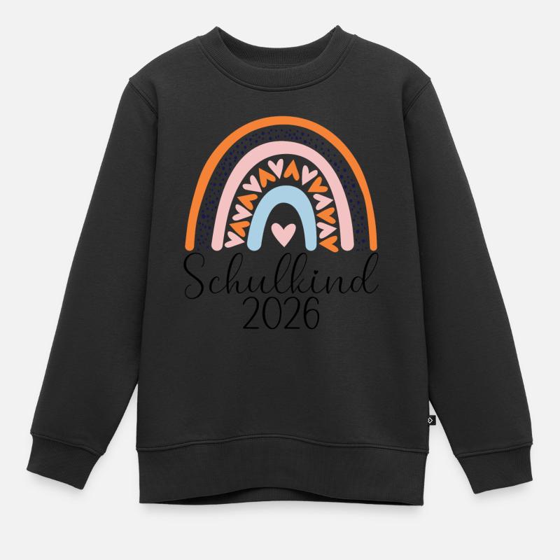 Schulkind6 - Kinder Premium Organic Sweatshirt - Schwarz