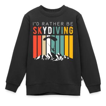 Parachute Parachute Parachute Deltaplane Sports Extrêmes - Sweat Premium enfant bio - noir - Devant - AI Model Kid Female (0cm)