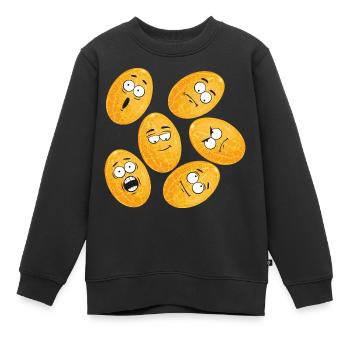 Melon musqué - Sweat Premium enfant bio - noir - Devant - AI Model Kid Female (0cm)