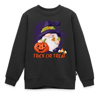 Halloween-Wichtel - Kinder Premium Organic Sweatshirt - Schwarz - Vorne - AI Model Kid Female (0cm)