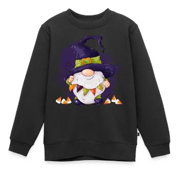 Halloween-Wichtel - Kinder Premium Organic Sweatshirt - Schwarz - Vorne - AI Model Kid Female (0cm)