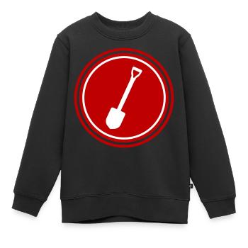 Schaufel icon Silhouette - Kinder Premium Organic Sweatshirt - Schwarz - Vorne - AI Model Kid Female (0cm)