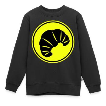 Croissant Symbol - Kinder Premium Organic Sweatshirt - Schwarz - Vorne - AI Model Kid Female (0cm)