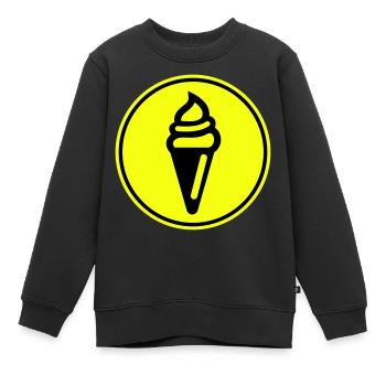 Icône d’icône de glace - Sweat Premium enfant bio - noir - Devant - AI Model Kid Female (0cm)