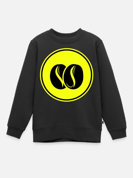 Kaffeebohne Symbol - Kinder Premium Organic Sweatshirt - Schwarz