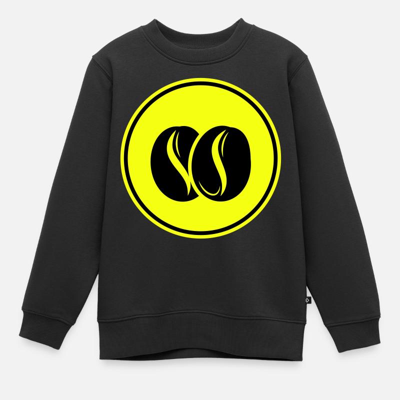 Kaffeebohne Symbol - Kinder Premium Organic Sweatshirt - Schwarz