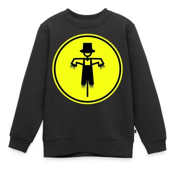 Scarecrow - Kids Premium Organic Sweatshirt - black - Front - AI Model Kid Female (0cm)