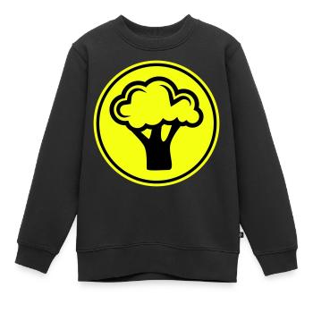 Légumes au brocoli - Sweat Premium enfant bio - noir - Devant - AI Model Kid Female (0cm)