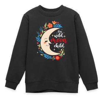 Rune Sky Form Meaning - Kids Premium Organic Sweatshirt - black - Front - AI Model Kid Female (0cm)