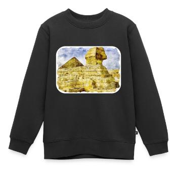 Cairo Egypt Watercolor Sketch Drawn Illustration - Kids Premium Organic Sweatshirt - black - Front - AI Model Kid Female (0cm)