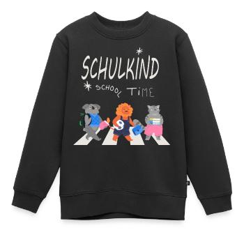 Retour à l’école - Sweat Premium enfant bio - noir - Devant - AI Model Kid Female (0cm)