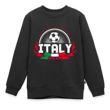 Italie Football Équipe nationale italienne - Sweat Premium enfant bio - noir - Devant - AI Model Kid Female (0cm)