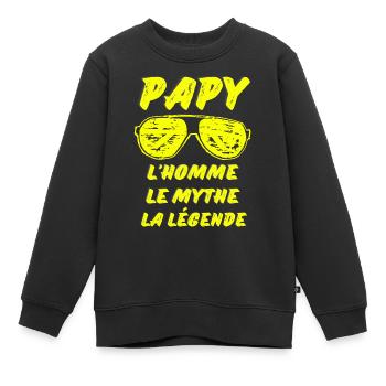 PAPY Lunette de soleil L'homme Le mythe La légende - Sweat Premium enfant bio - noir - Devant - AI Model Kid Female (0cm)