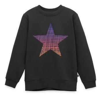bunter Stern purple star vintage - Kinder Premium Organic Sweatshirt - Schwarz - Vorne - AI Model Kid Female (0cm)