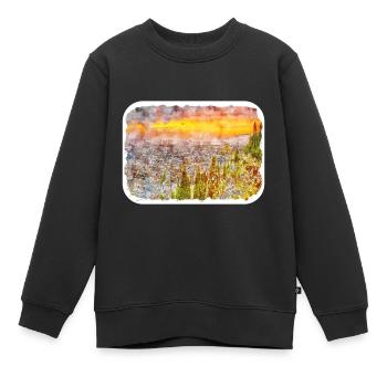 Grenade Espagne Aquarelle Esquisse Dessin Dessin - Sweat Premium enfant bio - noir - Devant - AI Model Kid Female (0cm)