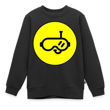 Taucherbrille Kreis - Kinder Premium Organic Sweatshirt - Schwarz - Vorne - AI Model Kid Female (0cm)