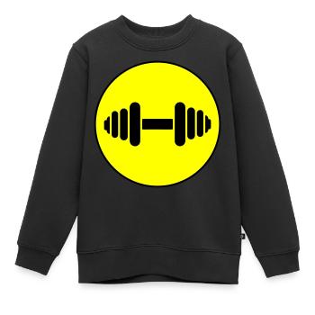 Hantel gewichte icon - Kinder Premium Organic Sweatshirt - Schwarz - Vorne - AI Model Kid Female (0cm)