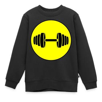 Hantel gewichte Kreis - Kinder Premium Organic Sweatshirt - Schwarz - Vorne - AI Model Kid Female (0cm)