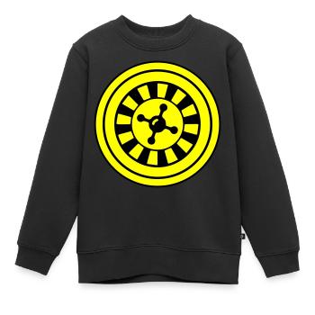Roulette Icon Kreis - Kinder Premium Organic Sweatshirt - Schwarz - Vorne - AI Model Kid Female (0cm)