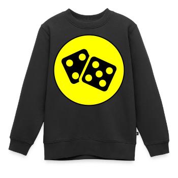 Cercle du casino Dice - Sweat Premium enfant bio - noir - Devant - AI Model Kid Female (0cm)