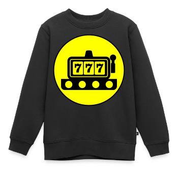 Einarmiger bandit Kreis - Kinder Premium Organic Sweatshirt - Schwarz - Vorne - AI Model Kid Female (0cm)