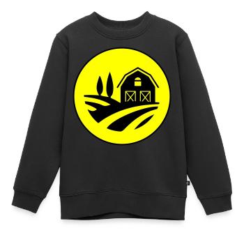 Cercle de récolte à la ferme - Sweat Premium enfant bio - noir - Devant - AI Model Kid Female (0cm)