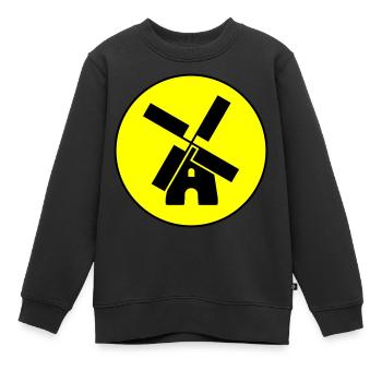 Cercle du moulin à vent - Sweat Premium enfant bio - noir - Devant - AI Model Kid Female (0cm)