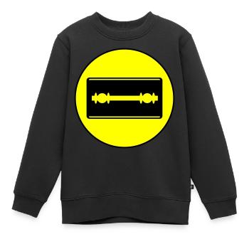 Cercle d’icônes de lame de rasoir - Sweat Premium enfant bio - noir - Devant - AI Model Kid Female (0cm)
