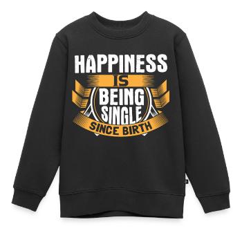 Single Zu Haben Beziehungsstatus Geschenk - Kinder Premium Organic Sweatshirt - Schwarz - Vorne - AI Model Kid Female (0cm)