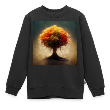 Arbre de Vie Photoréaliste III - Sweat Premium enfant bio - noir - Devant - AI Model Kid Female (0cm)