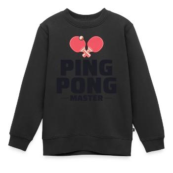 Ping Pong Master Tischtennis Trainer Paddelspieler - Kinder Premium Organic Sweatshirt - Schwarz - Vorne - AI Model Kid Female (0cm)