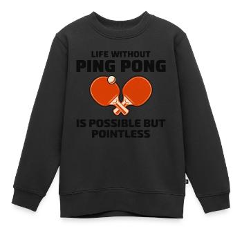 Ping Pong Master Tischtennis Trainer Paddelspieler - Kinder Premium Organic Sweatshirt - Schwarz - Vorne - AI Model Kid Female (0cm)