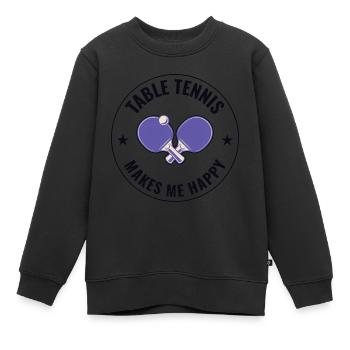 Ping Pong Master Tischtennis Trainer Paddelspieler - Kinder Premium Organic Sweatshirt - Schwarz - Vorne - AI Model Kid Female (0cm)